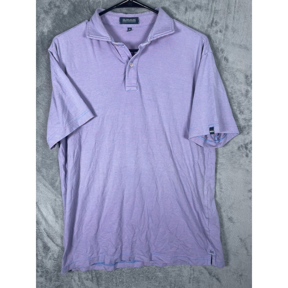 Live Forever LIV Golf Men's Performance Polo Shirt Purple Size Medium